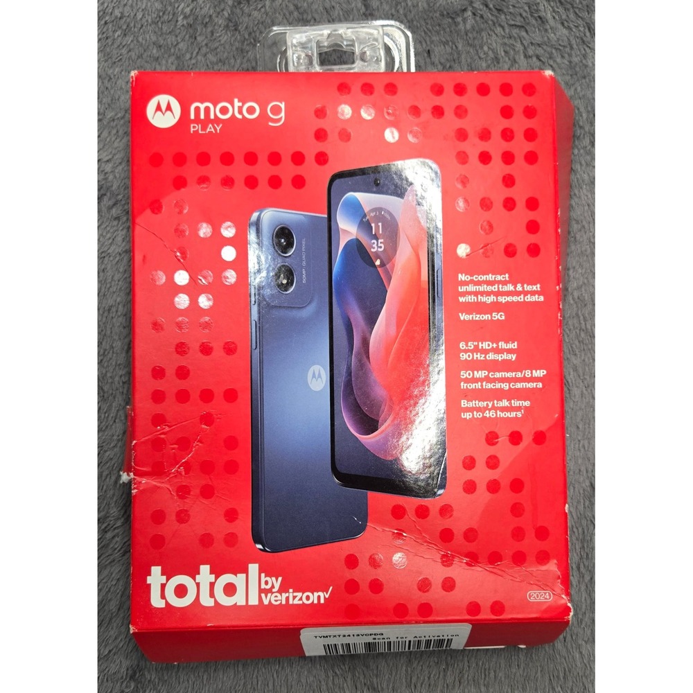 Motorola Moto G Play 2024 Total by Verizon 64GB Sapphire Blue XT2413V Smartphone